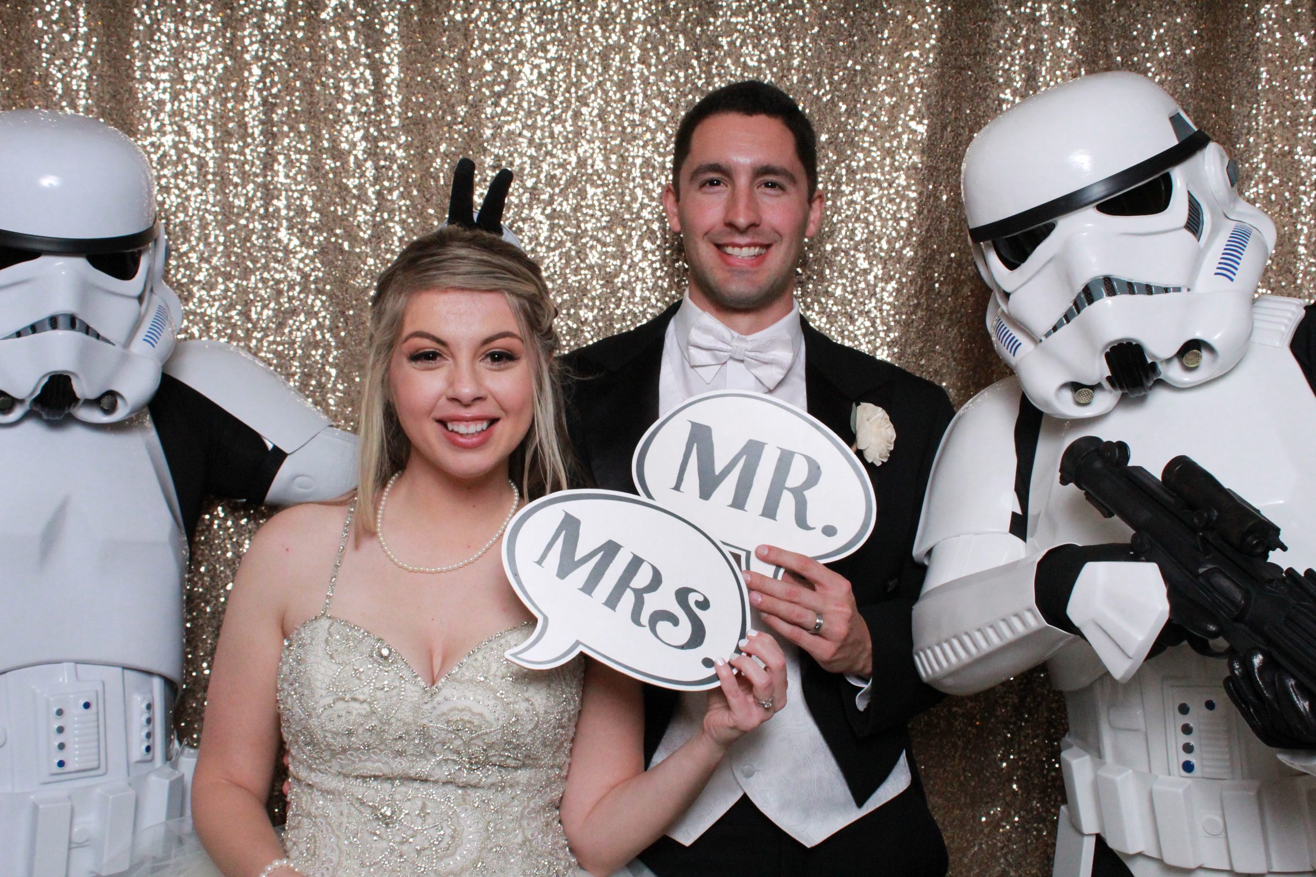 wedding photo booth with star wars